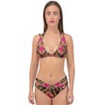 Kaleidoscope Art Pattern Ornament Double Strap Halter Bikini Set