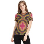 Kaleidoscope Art Pattern Ornament Women s Short Sleeve Rash Guard