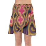 Kaleidoscope Art Pattern Ornament Wrap Front Skirt