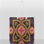 Kaleidoscope Art Pattern Ornament Full Print Rope Handle Tote (Large)