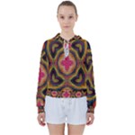 Kaleidoscope Art Pattern Ornament Women s Tie Up Sweat
