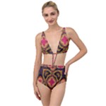 Kaleidoscope Art Pattern Ornament Tied Up Two Piece Swimsuit