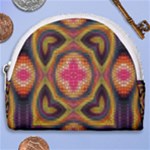 Kaleidoscope Art Pattern Ornament Horseshoe Style Canvas Pouch