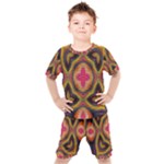 Kaleidoscope Art Pattern Ornament Kids  T-Shirt and Shorts Set