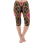Kaleidoscope Art Pattern Ornament Lightweight Velour Cropped Yoga Leggings