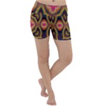 Kaleidoscope Art Pattern Ornament Lightweight Velour Yoga Shorts
