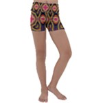 Kaleidoscope Art Pattern Ornament Kids  Lightweight Velour Yoga Shorts