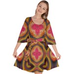 Kaleidoscope Art Pattern Ornament Velour Kimono Dress