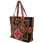 Kaleidoscope Art Pattern Ornament Zip Up Canvas Bag