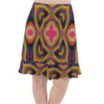 Kaleidoscope Art Pattern Ornament Fishtail Chiffon Skirt