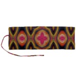 Kaleidoscope Art Pattern Ornament Roll Up Canvas Pencil Holder (M)