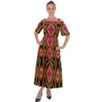 Kaleidoscope Art Pattern Ornament Shoulder Straps Boho Maxi Dress 