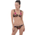 Kaleidoscope Art Pattern Ornament Ring Detail Crop Bikini Set