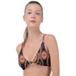 Kaleidoscope Art Pattern Ornament Knot Up Bikini Top