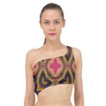 Kaleidoscope Art Pattern Ornament Spliced Up Bikini Top 