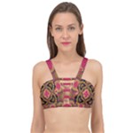 Kaleidoscope Art Pattern Ornament Cage Up Bikini Top