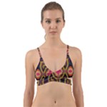 Kaleidoscope Art Pattern Ornament Wrap Around Bikini Top