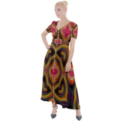 Button Up Short Sleeve Maxi Dress 