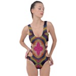 Kaleidoscope Art Pattern Ornament Side Cut Out Swimsuit