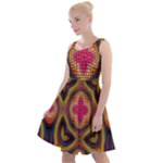 Kaleidoscope Art Pattern Ornament Knee Length Skater Dress