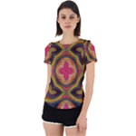Kaleidoscope Art Pattern Ornament Back Cut Out Sport T-Shirt