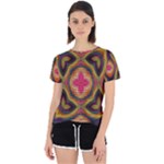 Kaleidoscope Art Pattern Ornament Open Back Sport T-Shirt