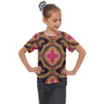 Kaleidoscope Art Pattern Ornament Kids  Mesh Piece T-Shirt