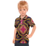 Kaleidoscope Art Pattern Ornament Kids  Polo T-Shirt