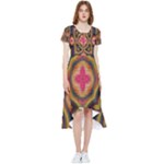 Kaleidoscope Art Pattern Ornament High Low Boho Dress
