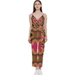 Kaleidoscope Art Pattern Ornament V-Neck Camisole Jumpsuit