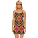 Kaleidoscope Art Pattern Ornament Satin Pajama Short Set