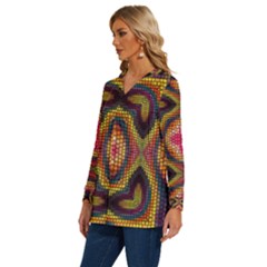 Long Sleeve Drawstring Hooded Top 