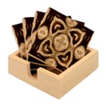 Kaleidoscope Art Pattern Ornament Bamboo Coaster Set