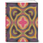 Kaleidoscope Art Pattern Ornament 8  x 10  Softcover Notebook