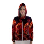 Abstract Seamless Pattern Women s Hooded Windbreaker