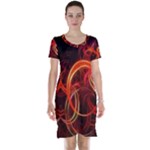 Abstract Seamless Pattern Short Sleeve Nightdress