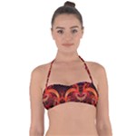 Abstract Seamless Pattern Tie Back Bikini Top