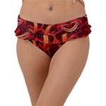 Abstract Seamless Pattern Frill Bikini Bottoms
