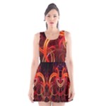 Abstract Seamless Pattern Scoop Neck Skater Dress