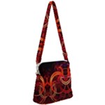 Abstract Seamless Pattern Zipper Messenger Bag