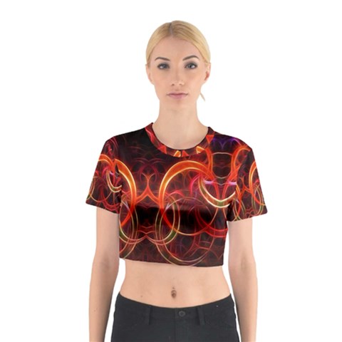 Abstract Seamless Pattern Cotton Crop Top from ArtsNow.com