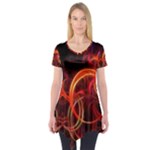 Colorful Prismatic Chromatic Short Sleeve Tunic 