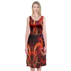 Abstract Seamless Pattern Midi Sleeveless Dress from ArtsNow.com