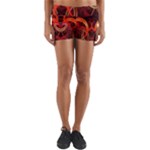 Construction Background Geometric Yoga Shorts