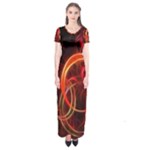 Abstract Seamless Pattern Short Sleeve Maxi Dress