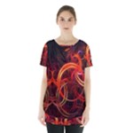 Colorful Prismatic Chromatic Skirt Hem Sports Top