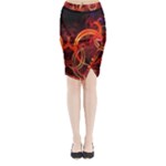 Colorful Prismatic Chromatic Midi Wrap Pencil Skirt