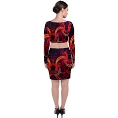 Long Sleeve Crop Top & Bodycon Skirt Set 