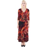 Colorful Prismatic Chromatic Quarter Sleeve Wrap Maxi Dress
