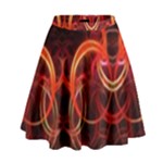 Construction Background Geometric High Waist Skirt